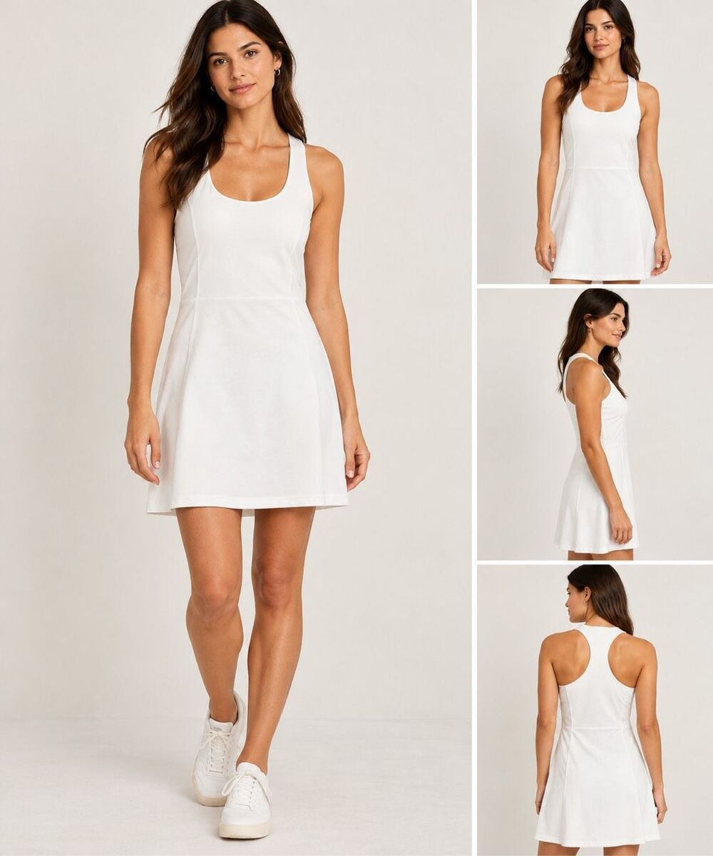 J.Crew Women’s White Racerback Athletic Dress Size XS Sleeveless Scoop Neck NWT